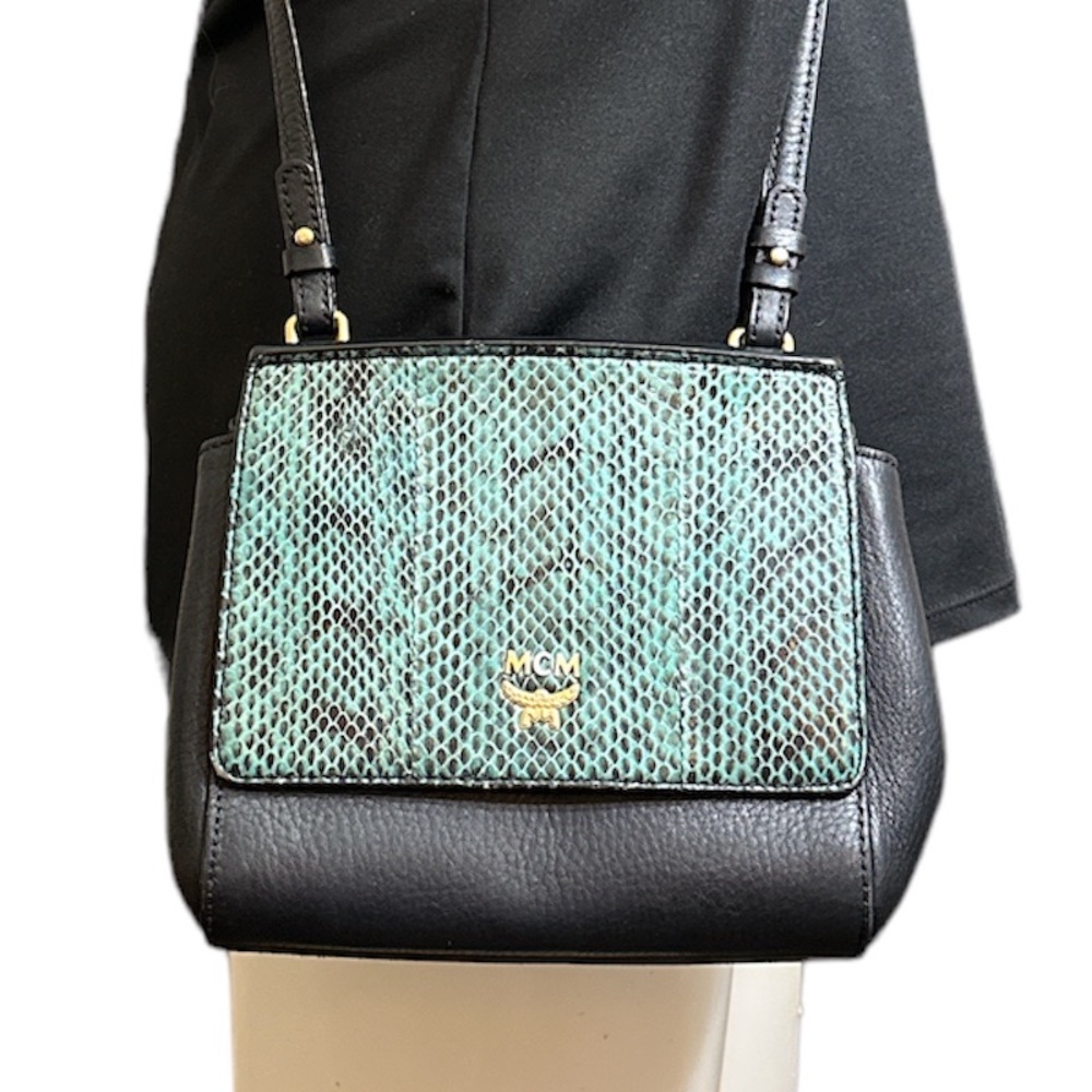 MCM snake skin print crossbody
